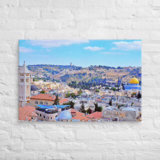 Canvas jerusalem old city view 0004 24″×36″
