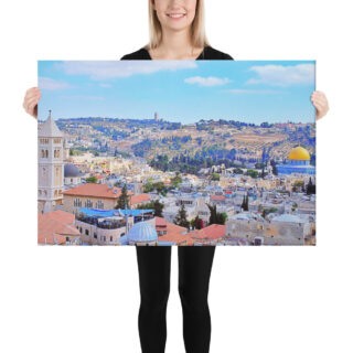 Canvas jerusalem old city view 0004 24″×36″
