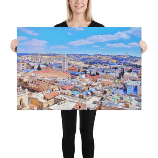 Canvas jerusalem old city view 0002 24″×36″