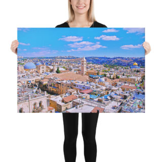 Canvas jerusalem old city view 0001 24″×36″