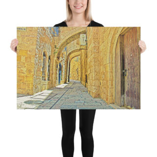 Canvas jerusalem old city jewish quarter 0004 24″×36″