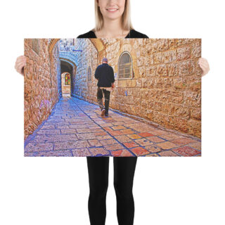 Canvas jerusalem old city jewish quarter 0002 24″×36″