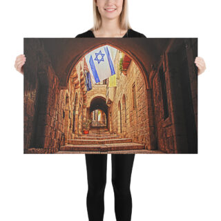 Canvas jerusalem old city jewish quarter 0001 24″×36″