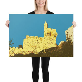 Canvas jerusalem old city david tower 0008 24″×36″