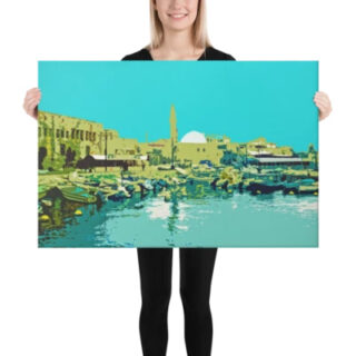 cat-canvas-israel-akko Canvas israel achziv 0001 16″×20″