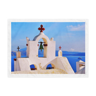 Indoor wall tapestry Greece Santorini Oia 2  26″×36″