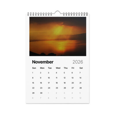 Wall calendar (2026) israel sunrise sunset