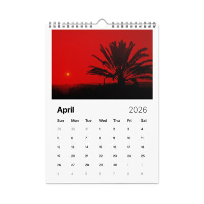 Wall calendar (2026) israel sunrise sunset