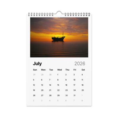 Wall calendar (2026) israel sunrise sunset