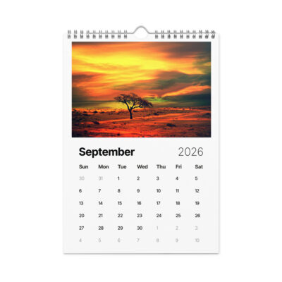 Wall calendar (2026) israel sunrise sunset
