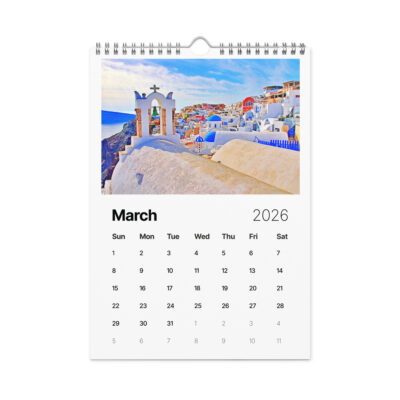 wall-calendar-(2026)-start-w-sun-8.26x11.69-front-6906406736956 Wall calendar (2026) Greece Santorini 2