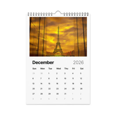 Wall calendar (2026) france eiffel tower