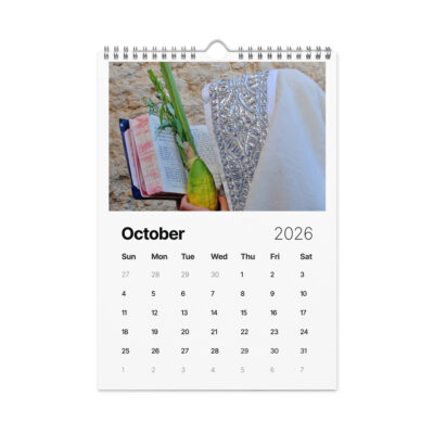 Wall calendar (2026) Jewish Israel Holidays Customs Rituals Festivals