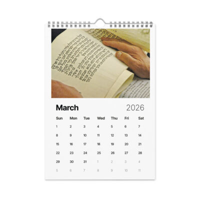 Wall calendar (2026) Jewish Israel Holidays Customs Rituals Festivals