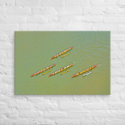 Canvas Hawaii canoe paddling 0008 24″×36″