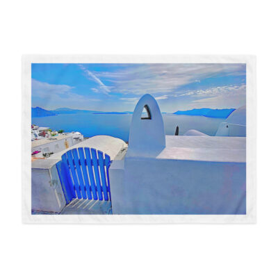 Indoor wall tapestry Greece Santorini Oia 4  26″×36″
