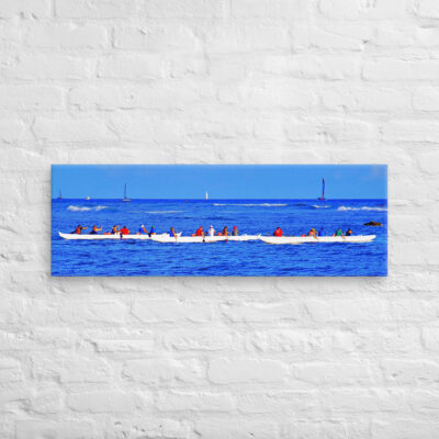 Canvas Hawaii canoe paddling 0014 12″×36″