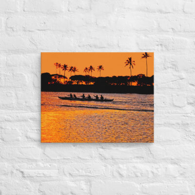 Canvas Hawaii canoe paddling 0012  16″×20″