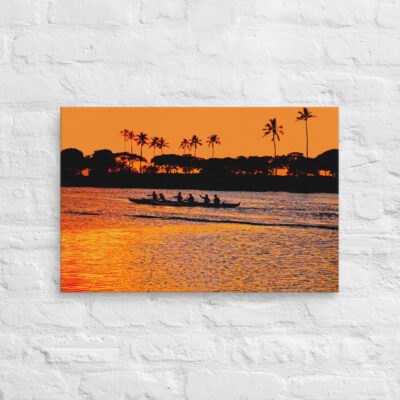 Canvas Hawaii canoe paddling 0012  16″×24″