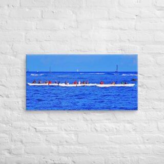 Canvas Hawaii canoe paddling 0014 16″×32″