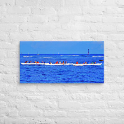 Canvas Hawaii canoe paddling 0014 16″×32″