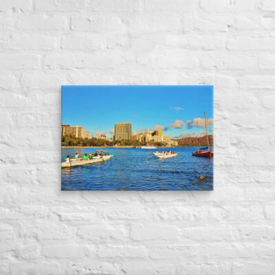 Canvas Hawaii canoe paddling 0015 18″×26″
