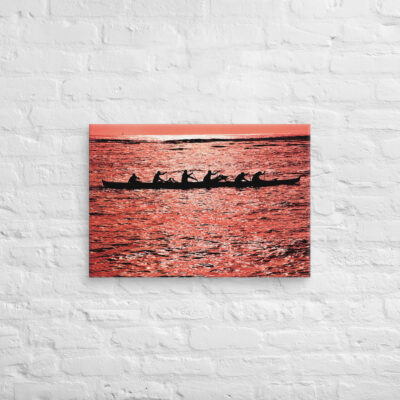 Canvas Hawaii canoe paddling 0011  18″×26″