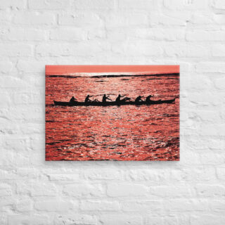 Canvas Hawaii canoe paddling 0011 20″×28″