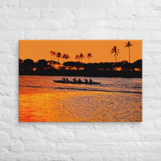 Canvas Hawaii canoe paddling 0012   24″×36″