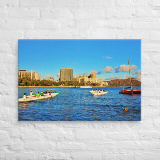 Canvas Hawaii canoe paddling 0015  24″×36″