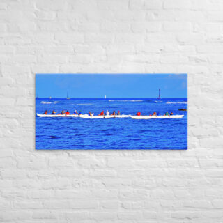 Canvas Hawaii canoe paddling 0014 24″×48″