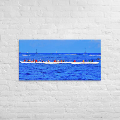 Canvas Hawaii canoe paddling 0014 24″×48″