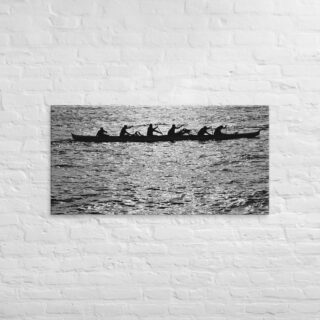 Canvas Hawaii canoe paddling 0010 24″×48″