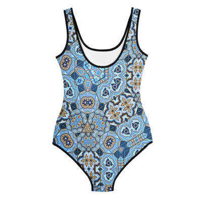 All-Over Print Youth Swimsuit bold and beautiful 018