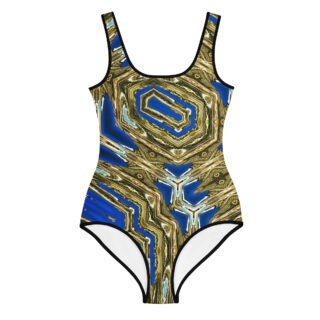 All-Over Print Youth Swimsuit bold and beautiful 001