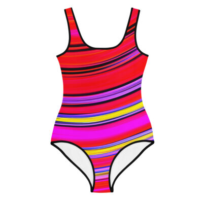 All-Over Print Youth Swimsuit bold and beautiful 005