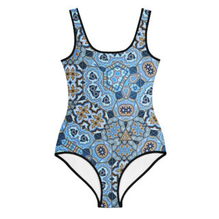 All-Over Print Youth Swimsuit bold and beautiful 018