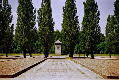 Dachau Location Of Barracks And Watchtower 0004