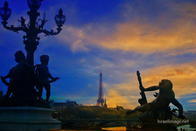 France Eiffel Tower Sunset 0003