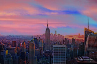 Usa New York Manhattan Sunset 0003