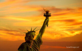 Usa Nyc Statue Of Liberty Sunset 0001