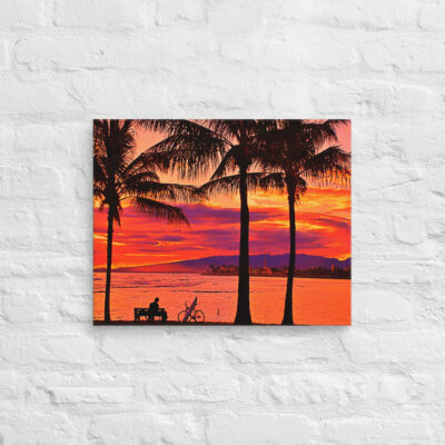 Canvas Us Oahu Hawaii Sunset 0008 16″×20″