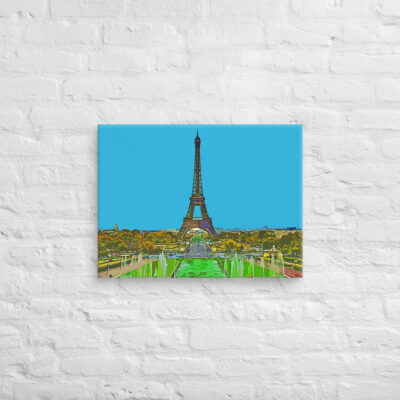 Canvas france eiffel tower 0025 18″×24″