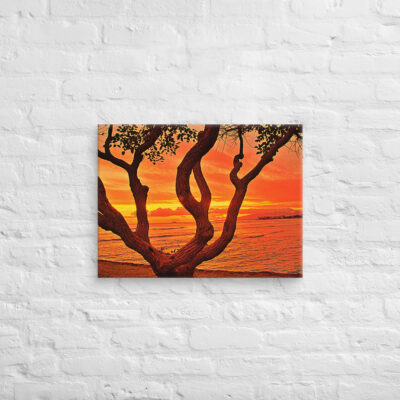 Canvas Us Oahu Hawaii Sunset 0007 18″×24″