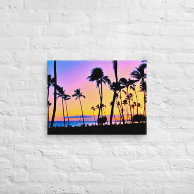 Canvas Us Oahu Hawaii Sunset 0001 18″×24″