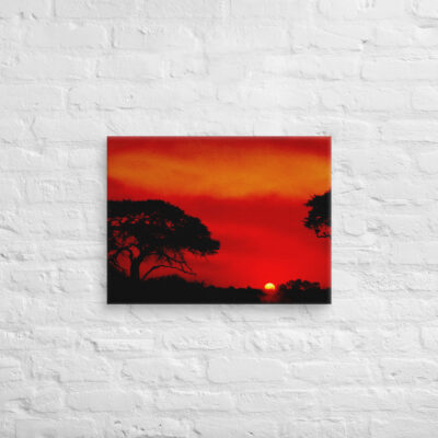 Canvas Afrika Sunset 0004 18″×24″