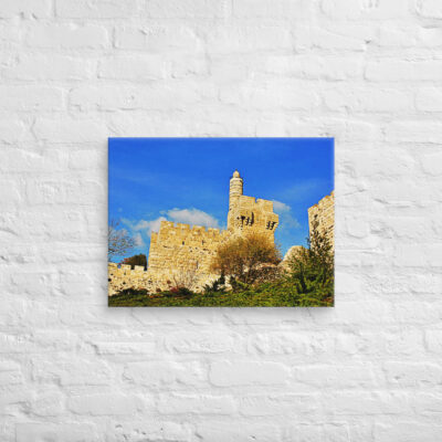 Canvas jerusalem old city david tower 0001 18″×24″
