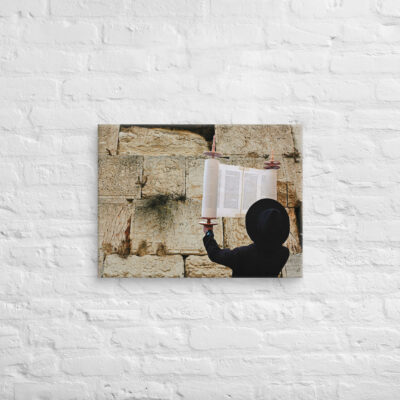Canvas kotel Torah Praying 0002 18″×24″