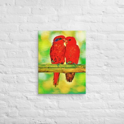 Canvas birds of the world parrot 0001 18″×24″