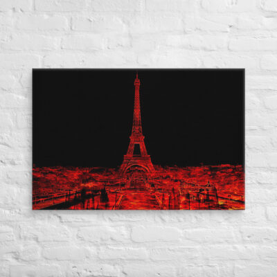 Canvas france eiffel tower 0033 24″×36″